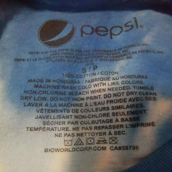 Tie Dye Graphic Tee Vintage Pepsi Cola Logo - Picture 2 of 4
